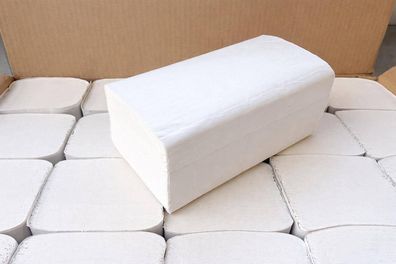 Papierhandtücher 4000 Blatt Handtuchpapier 2 lagig 21x23cm weiß Einweghandtücher