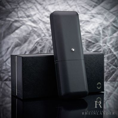 Montblanc Leather Accessories Sartorial 2 Cigar Pouch Black Leather Cedar Wood