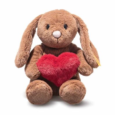 Steiff Hoppie Hase Love mit Herz 16cm braun 081118 Plüsch