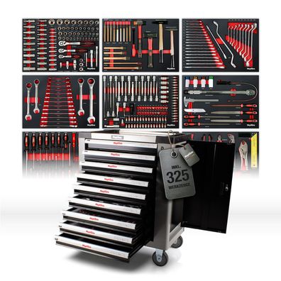 XXL Premium Werkzeugwagen mit 9 Schubladen inkl. Ringschlüssel-Set