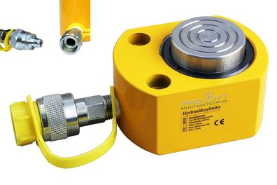 20t Kurzhubzylinder, Hydraulikzylinder, Hub 11mm, silber, 00058