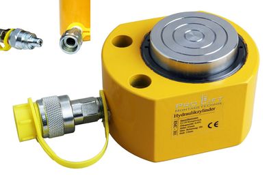 30t Kurzhubzylinder, Hydraulikzylinder, Hub 12mm, silber, 00075