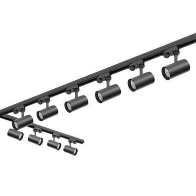 3-Phasen-Schienen-Set Nextrack-schienensystem Komplett-Set Schwarz