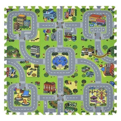 Puzzlematte Kinderteppich Spielteppich Spielmatte Straße B-WARE
