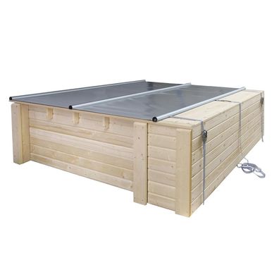 Trend Rollschutzabdeckung für Holzpool | Lichtgrau | versch. Größen