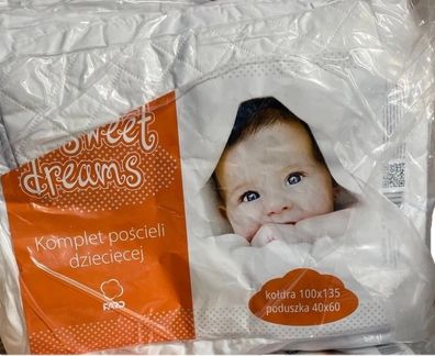 Kissen 40x60cm + Decke 100x135cm für Babybett