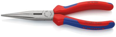 KNIPEX 26 12 200 Flachrundzange 200 mm gerade schwarz atramentiert poliert mit