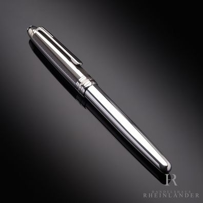 Montblanc Meisterstück Solitaire Silver Fibre Guilloche Classique Füller 35996