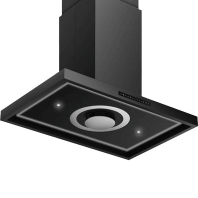 CasoDesign Inselhaube 90cm Abluft-Umluft Dunsthaube dimmbar Haube Ambiente-Licht