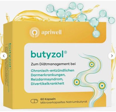 Butyzol 60 Kapseln - Mikroverkapseltes Butyrat bei Reizdarm & Darmerkrankungen