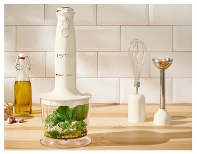 Silvercrest Stabmixer Set Pürierstab Chrom Retro 1973 SSMSR 600 A1, creme, 600Watt