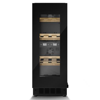 CasoDesign Unterbau-Weinkühlschrank 30cm Nische Kühlschrank für 18 Flaschen 80cm
