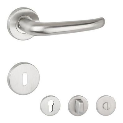Aptec 1806/2073 Rosettengarnitur Klasse 3 Edelstahl matt Drückergarnitur Klinke