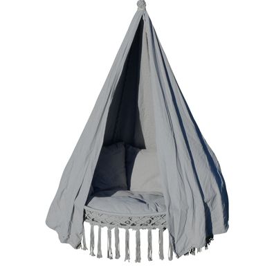 Hängesessel Hängelounger Doppellounger Lounge 2 Pers CHILL mit Kissen u. Vorhang