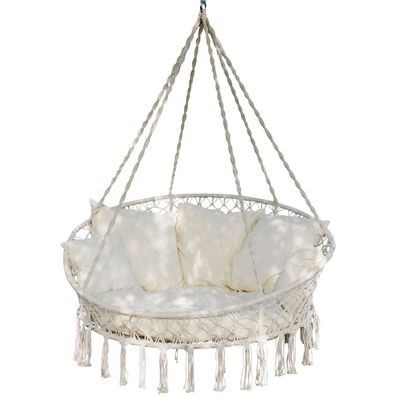 Hängesessel Hängelounger Doppellounger Lounge f. 2 Pers HAWAII + Kissen klappbar