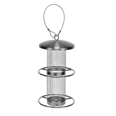HI Vogelfutterstation aus Edelstahl zum Aufhängen mit 2 Sitzringen 60129