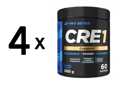 4 x Allnutrition Cre1, Orange - 360g
