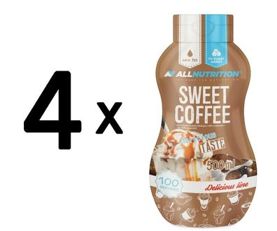 4 x Allnutrition Sweet Sauce, Sweet Coffee - 500 ml