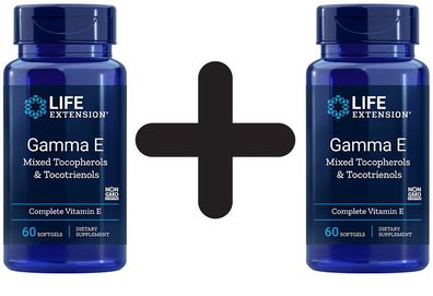 2 x Life Extension Gamma E Mixed Tocopherols & Tocotrienols - 60 softgels