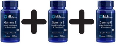 3 x Life Extension Gamma E Mixed Tocopherols & Tocotrienols - 60 softgels