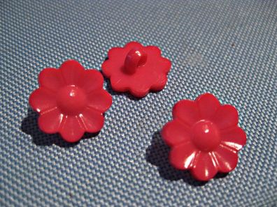 1 Kunststoff Kinderknopf Blume pink 16x7mm Öse 3mm Nr 22