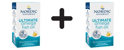 2 x Nordic Naturals Ultimate Omega, 1280mg Lemon - 180 softgels