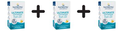3 x Nordic Naturals Ultimate Omega, 1280mg Lemon - 180 softgels