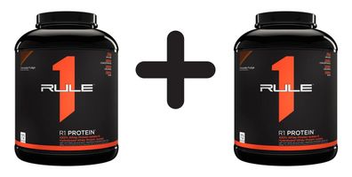 2 x Rule One R1 Protein, Chocolate Fudge - 2270g