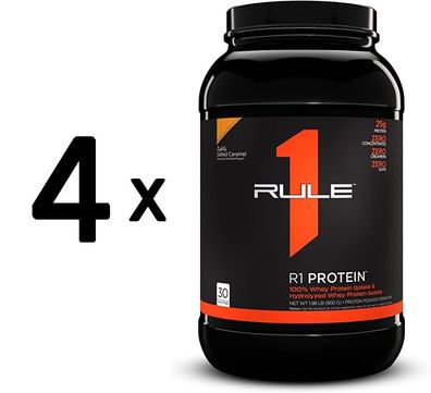 4 x Rule One R1 Protein, Lightly Salted Caramel - 870g