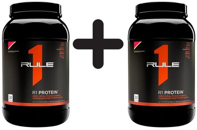 2 x Rule One R1 Protein, Strawberry Banana - 930g