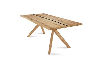 Esstisch Dannie 1 140x78x90 Esszimmertisch Massivholz Wildeiche