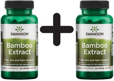 2 x Swanson Bamboo Extract, 300mg - 60 vcaps