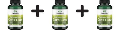 3 x Swanson Cat's Claw, 500mg - 100 caps