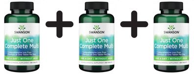 3 x Swanson Century Formula Multivitamin without Iron - 130 tabs