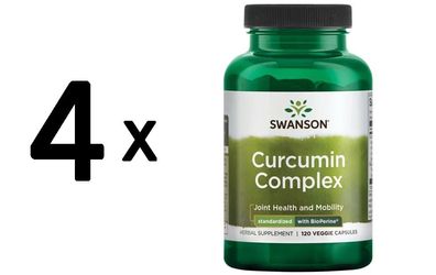 4 x Swanson Curcumin Complex, 700mg - 120 vcaps