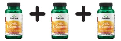 3 x Swanson Daily B-Complex - 100 vcaps
