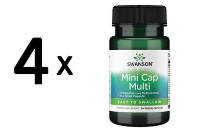 4 x Swanson Daily Multivitamin without Minerals - 30 vcaps