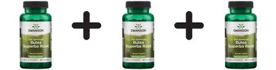 3 x Swanson Full Spectrum Butea Superba Root, 400mg - 60 caps