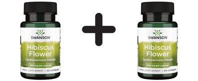 2 x Swanson Full Spectrum Hibiscus Flower, 400mg - 60 caps