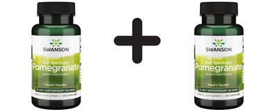 2 x Swanson Full Spectrum Pomegranate, Whole Fruit & Seed - 60 caps