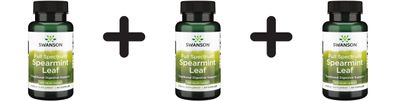 3 x Swanson Full Spectrum Spearmint Leaf, 400mg - 60 caps