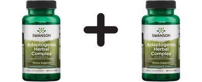 2 x Swanson Rhodiola Ashwagandha Ginseng Complex - 60 caps