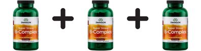 3 x Swanson Super Stress B-Complex with Vitamin C - 240 caps