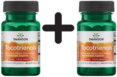 2 x Swanson Tocotrienols, 50mg - 60 softgels