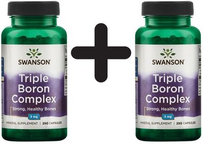 2 x Swanson Triple Boron Complex, 3mg - 250 caps