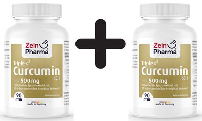 2 x Zein Pharma Curcumin Triplex, 500mg - 150 caps