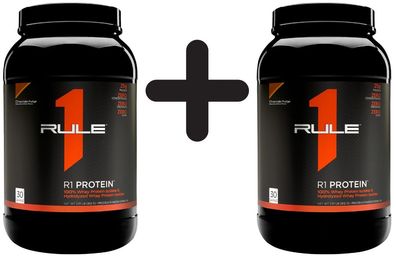 2 x Rule One R1 Protein, Chocolate Fudge - 912g
