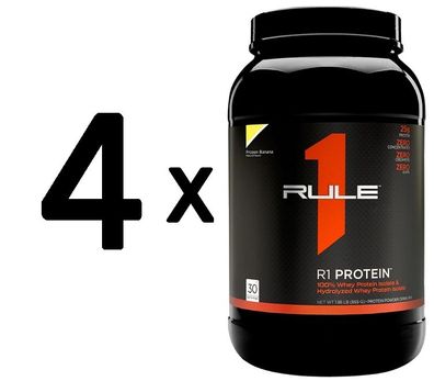 4 x Rule One R1 Protein, Frozen Banana - 855g