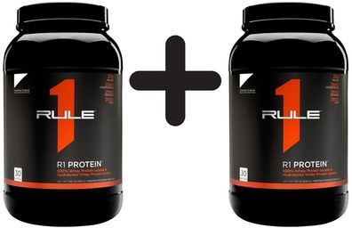 2 x Rule One R1 Protein, Vanilla Creme - 876g