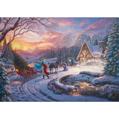 Thomas Kinkade Studios Cinderella Bringing Home The Tree 1000 Teile